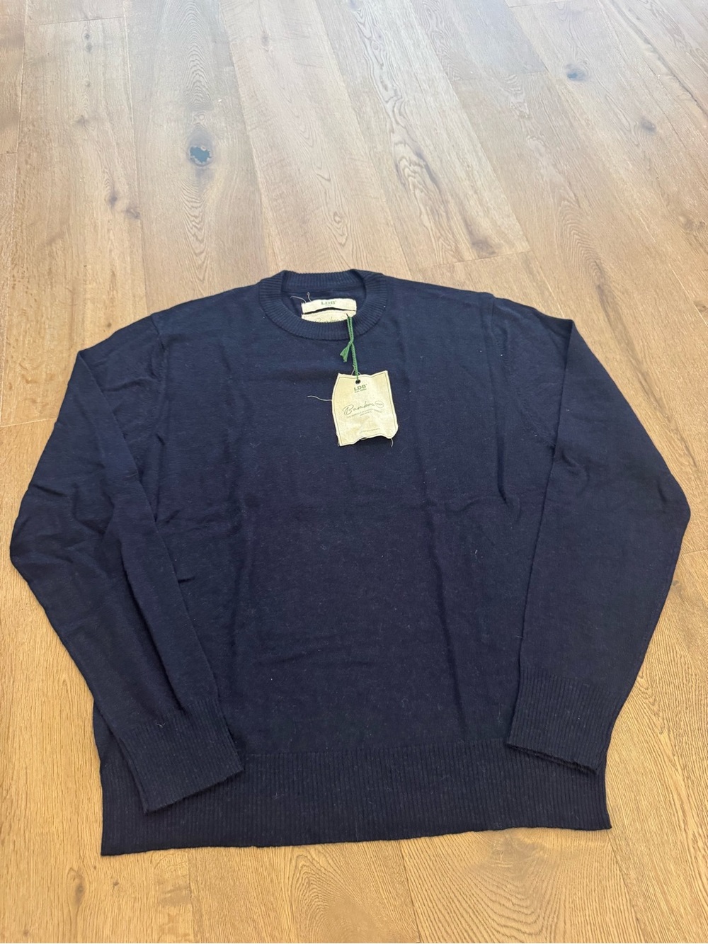 Mens Navy Crewneck Knit Sweater - Classic Casual